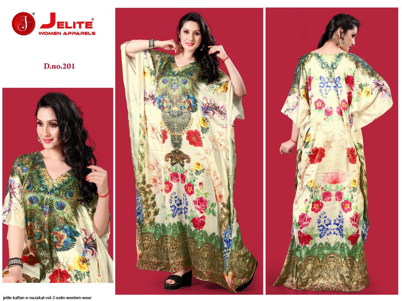 JELITE KAFTAN E NAZAKAT VOL 2 SATIN WESTERN WEAR A