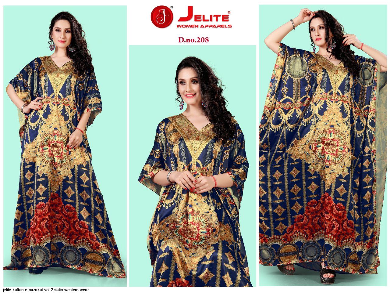 JELITE KAFTAN E NAZAKAT VOL 2 SATIN WESTERN WEAR H