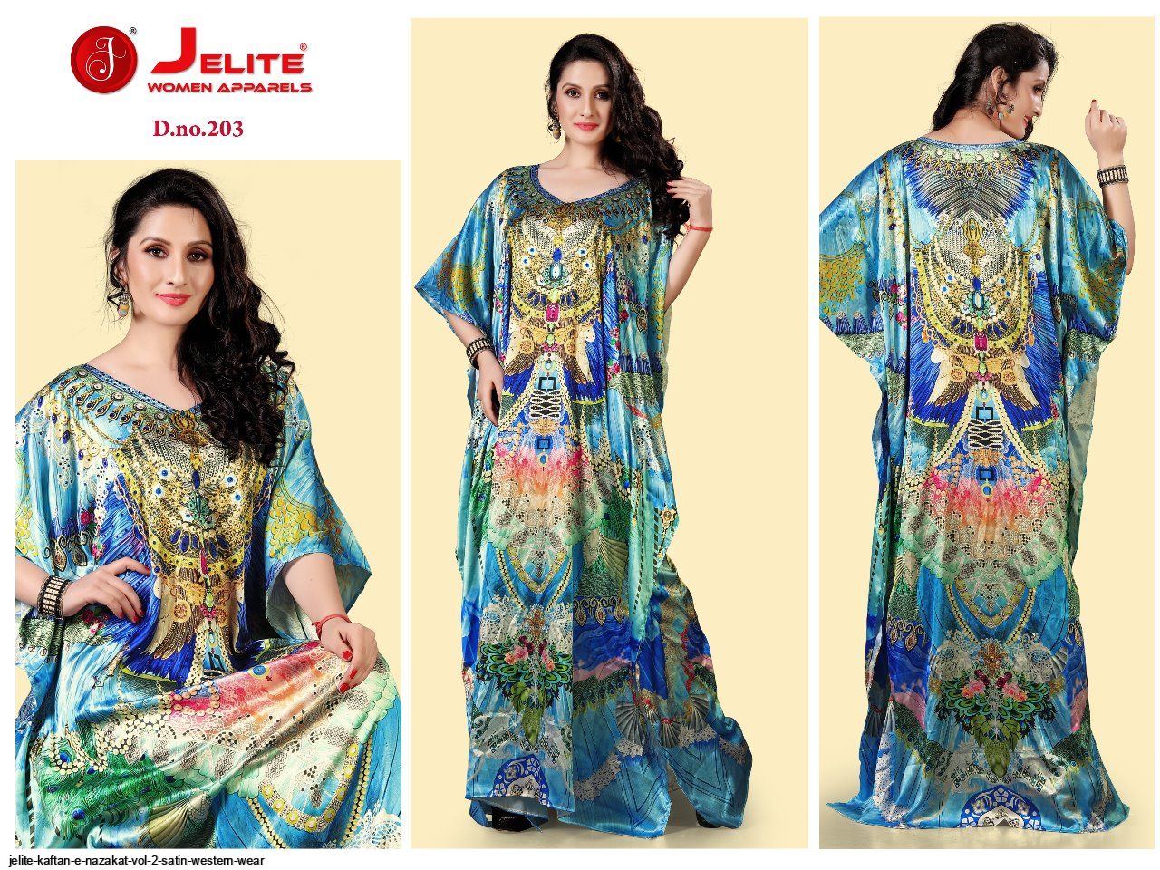 JELITE KAFTAN E NAZAKAT VOL 2 SATIN WESTERN WEAR C