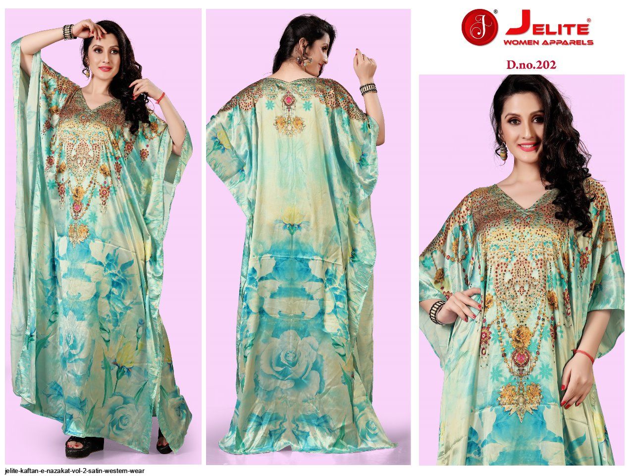 JELITE KAFTAN E NAZAKAT VOL 2 SATIN WESTERN WEAR B