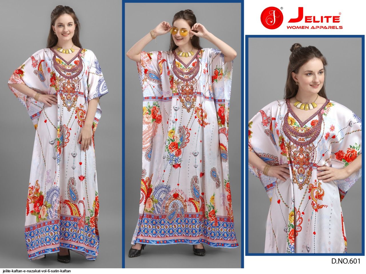 JELITE KAFTAN E NAZAKAT VOL 6 SATIN KAFTAN C