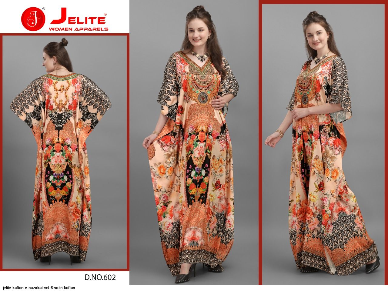 JELITE KAFTAN E NAZAKAT VOL 6 SATIN KAFTAN D