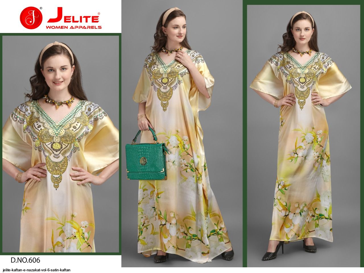 JELITE KAFTAN E NAZAKAT VOL 6 SATIN KAFTAN H