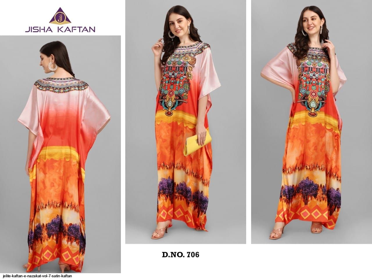 JELITE KAFTAN E NAZAKAT VOL 7 SATIN KAFTAN D