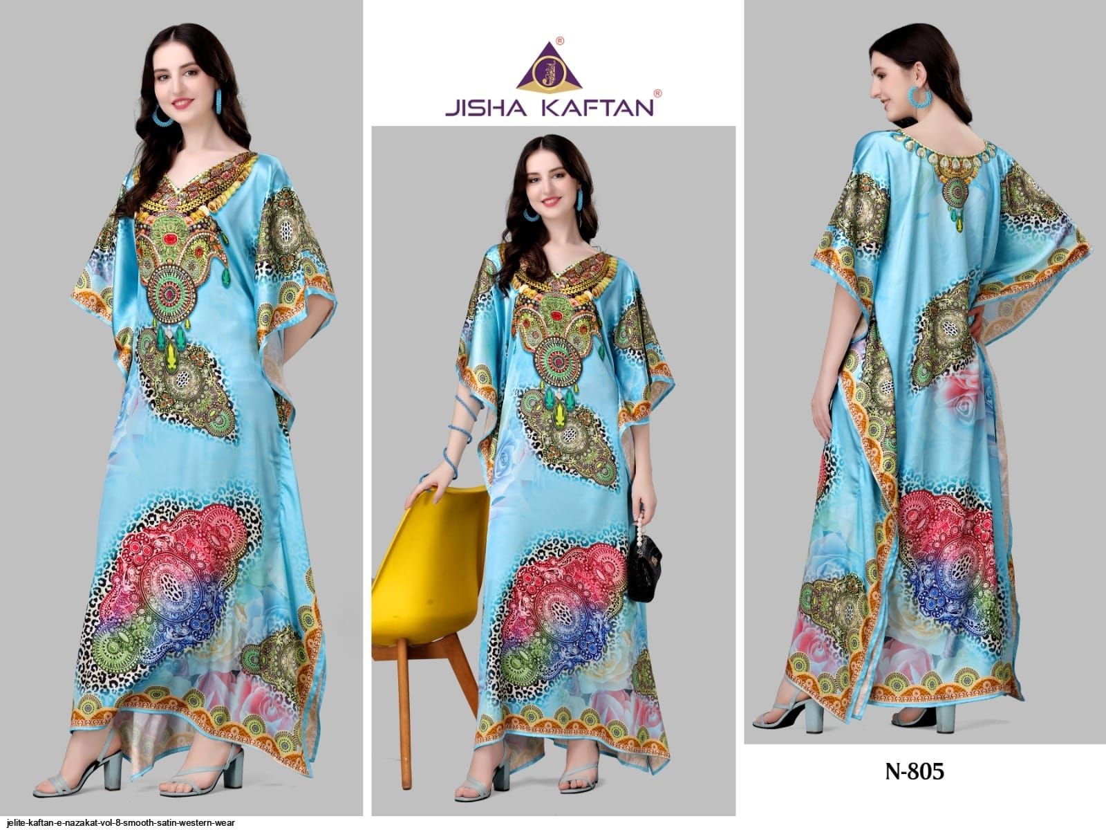 JELITE KAFTAN E NAZAKAT VOL 8 SMOOTH SATIN WESTERN WEAR F