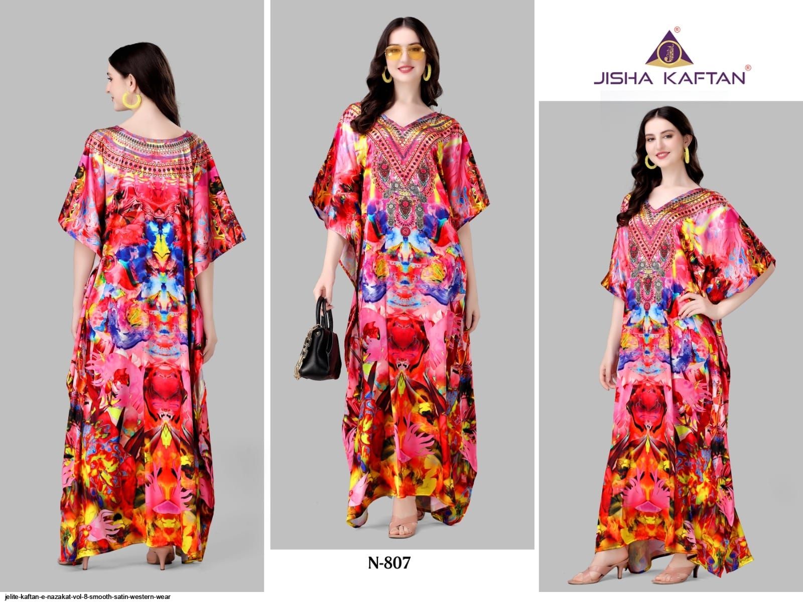 JELITE KAFTAN E NAZAKAT VOL 8 SMOOTH SATIN WESTERN WEAR H