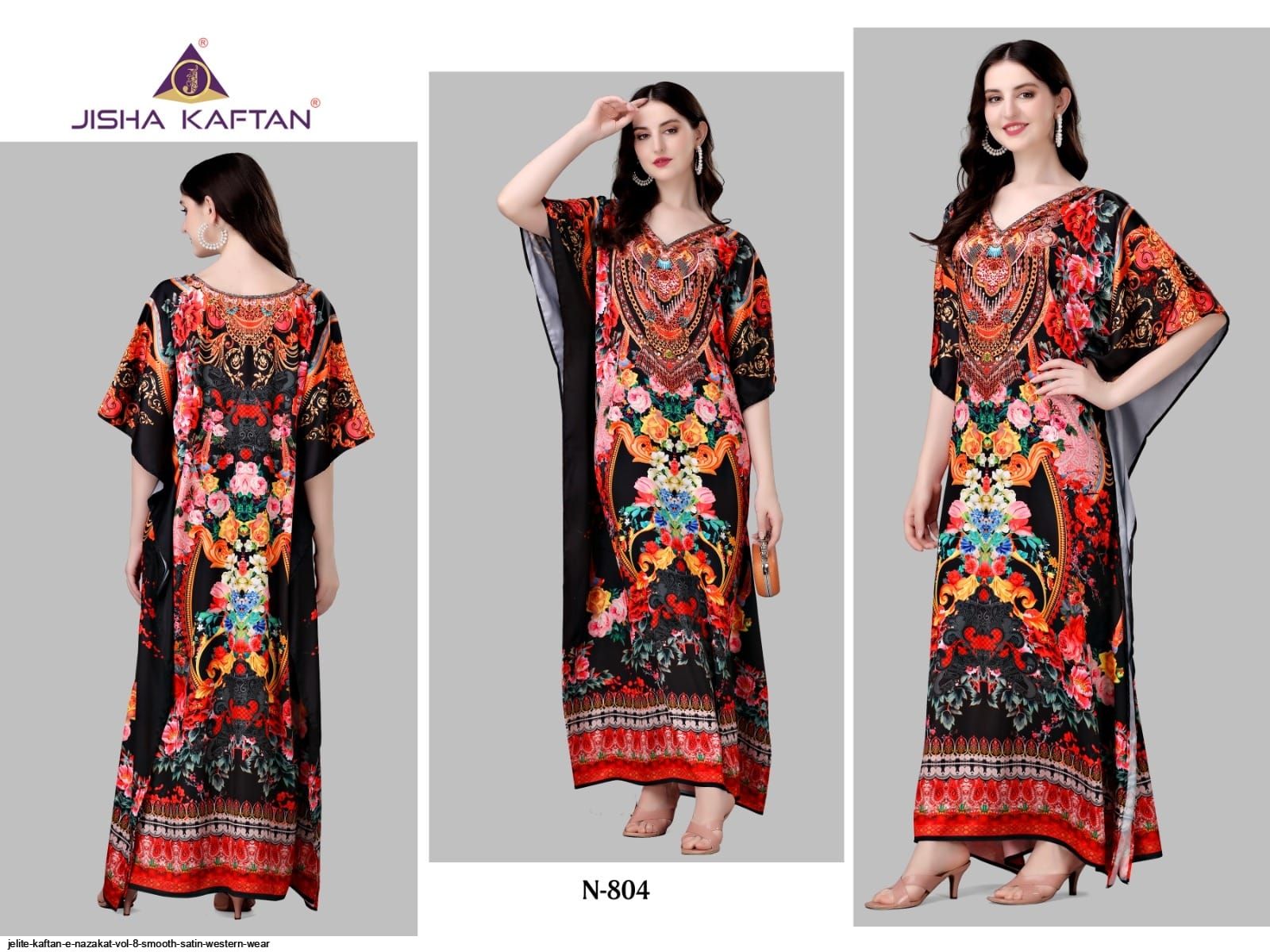 JELITE KAFTAN E NAZAKAT VOL 8 SMOOTH SATIN WESTERN WEAR D
