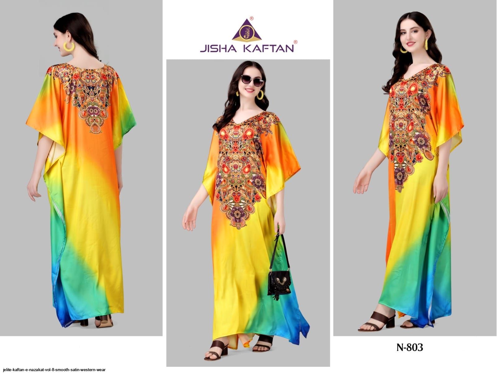 JELITE KAFTAN E NAZAKAT VOL 8 SMOOTH SATIN WESTERN WEAR C