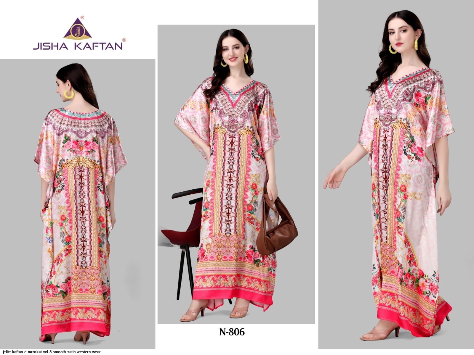 JELITE KAFTAN E NAZAKAT VOL 8 SMOOTH SATIN WESTERN WEAR E