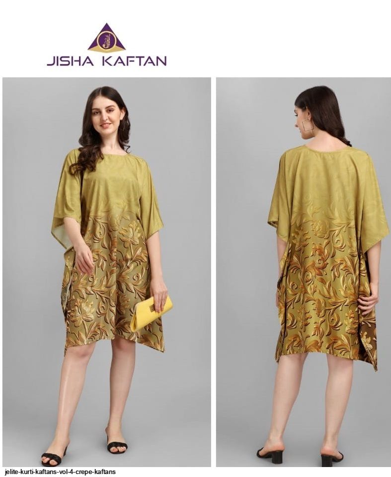 JELITE KURTI KAFTANS VOL 4 CREPE KAFTANS H