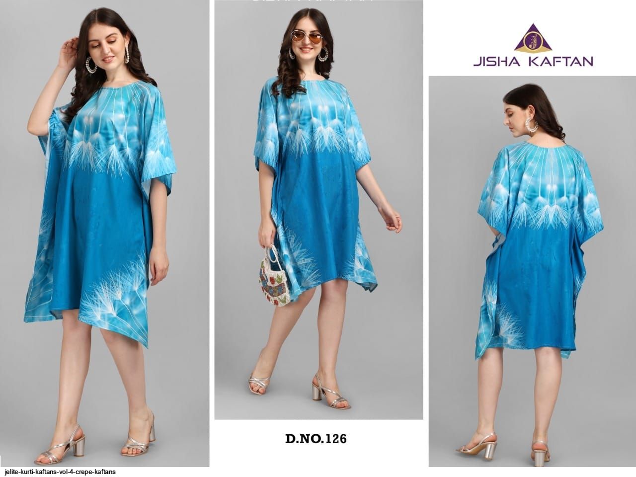 JELITE KURTI KAFTANS VOL 4 CREPE KAFTANS B