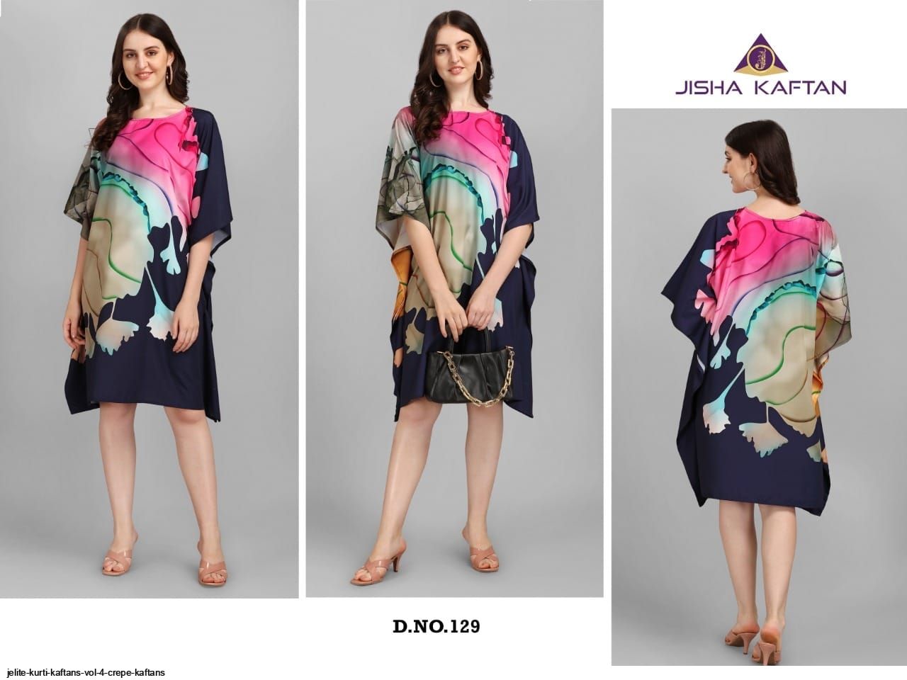 JELITE KURTI KAFTANS VOL 4 CREPE KAFTANS E