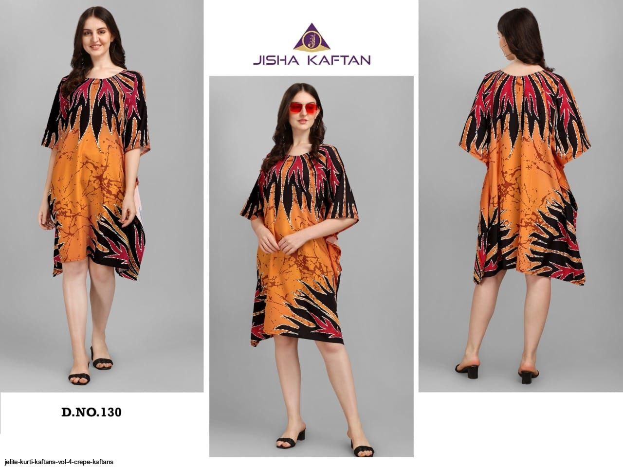 JELITE KURTI KAFTANS VOL 4 CREPE KAFTANS F