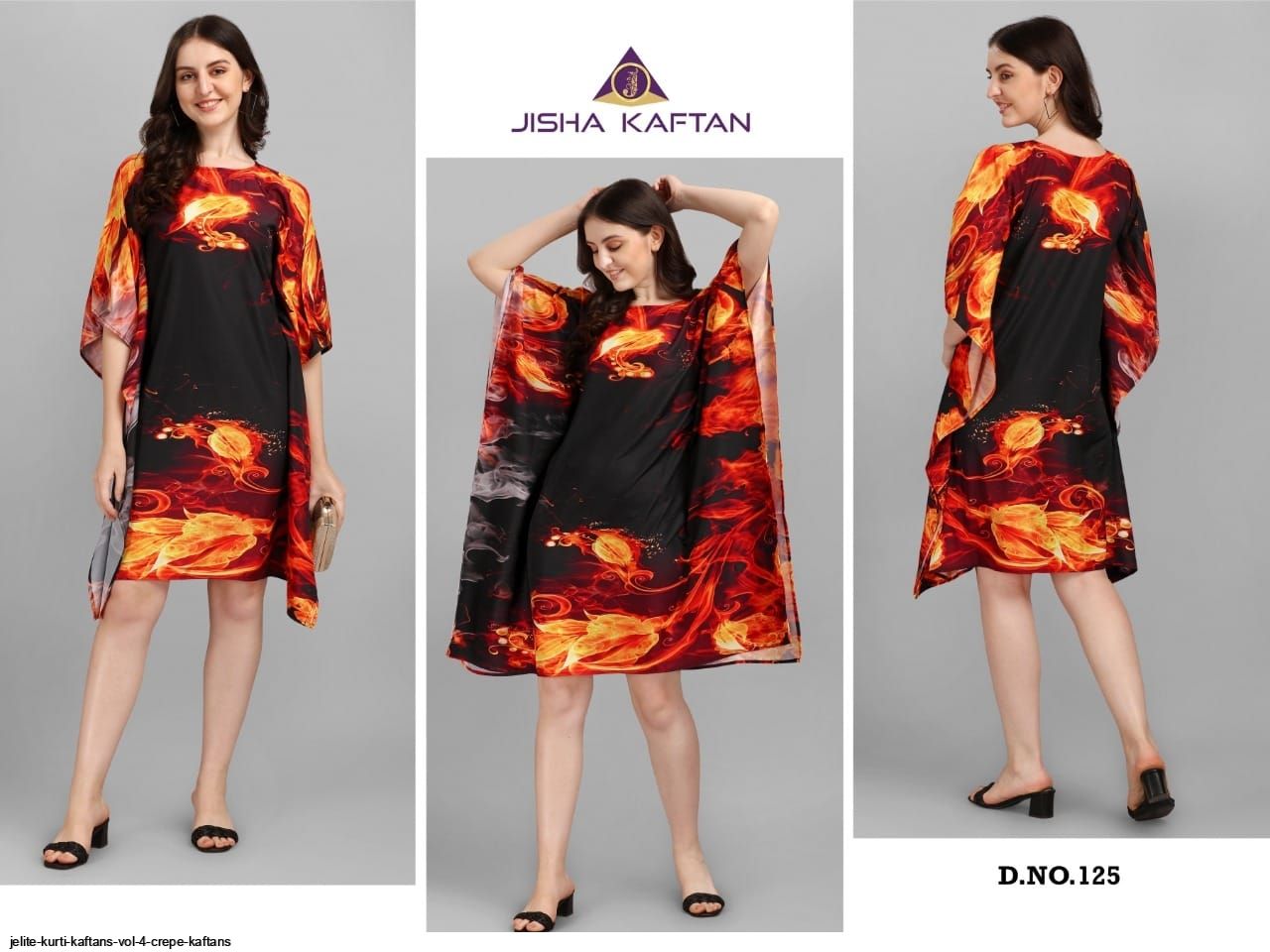 JELITE KURTI KAFTANS VOL 4 CREPE KAFTANS A
