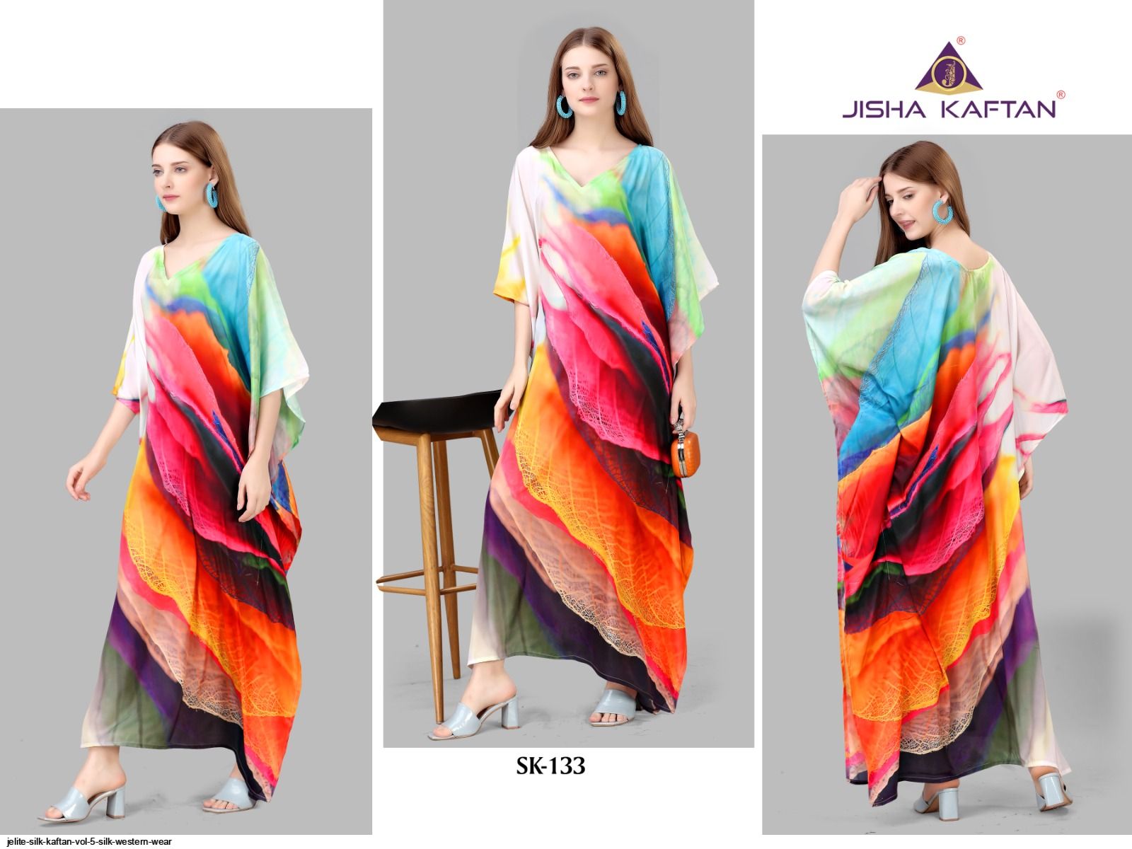 JELITE SILK KAFTAN VOL 5 SILK WESTERN WEAR A