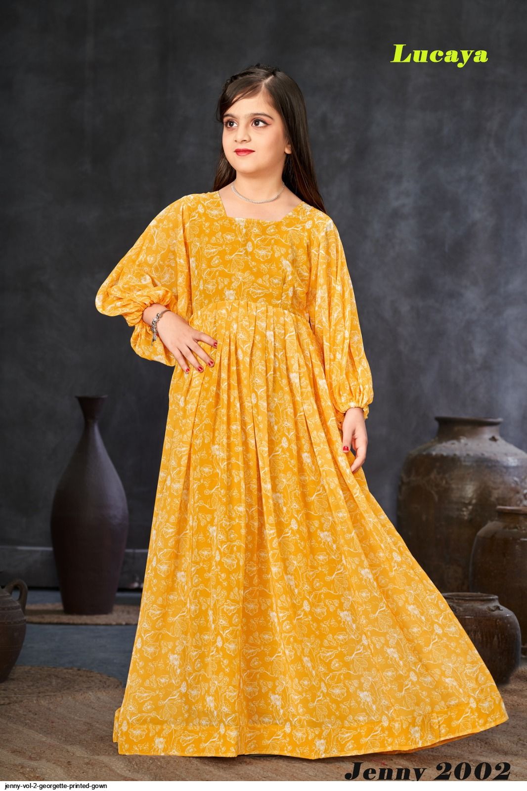 JENNY VOL 2 GEORGETTE PRINTED GOWN 2002
