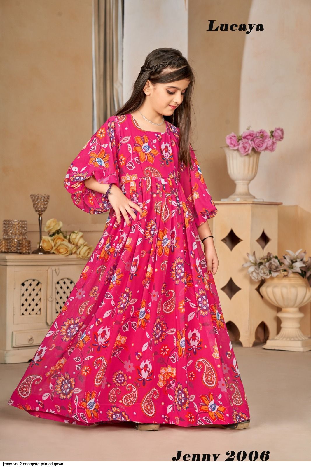 JENNY VOL 2 GEORGETTE PRINTED GOWN 2006