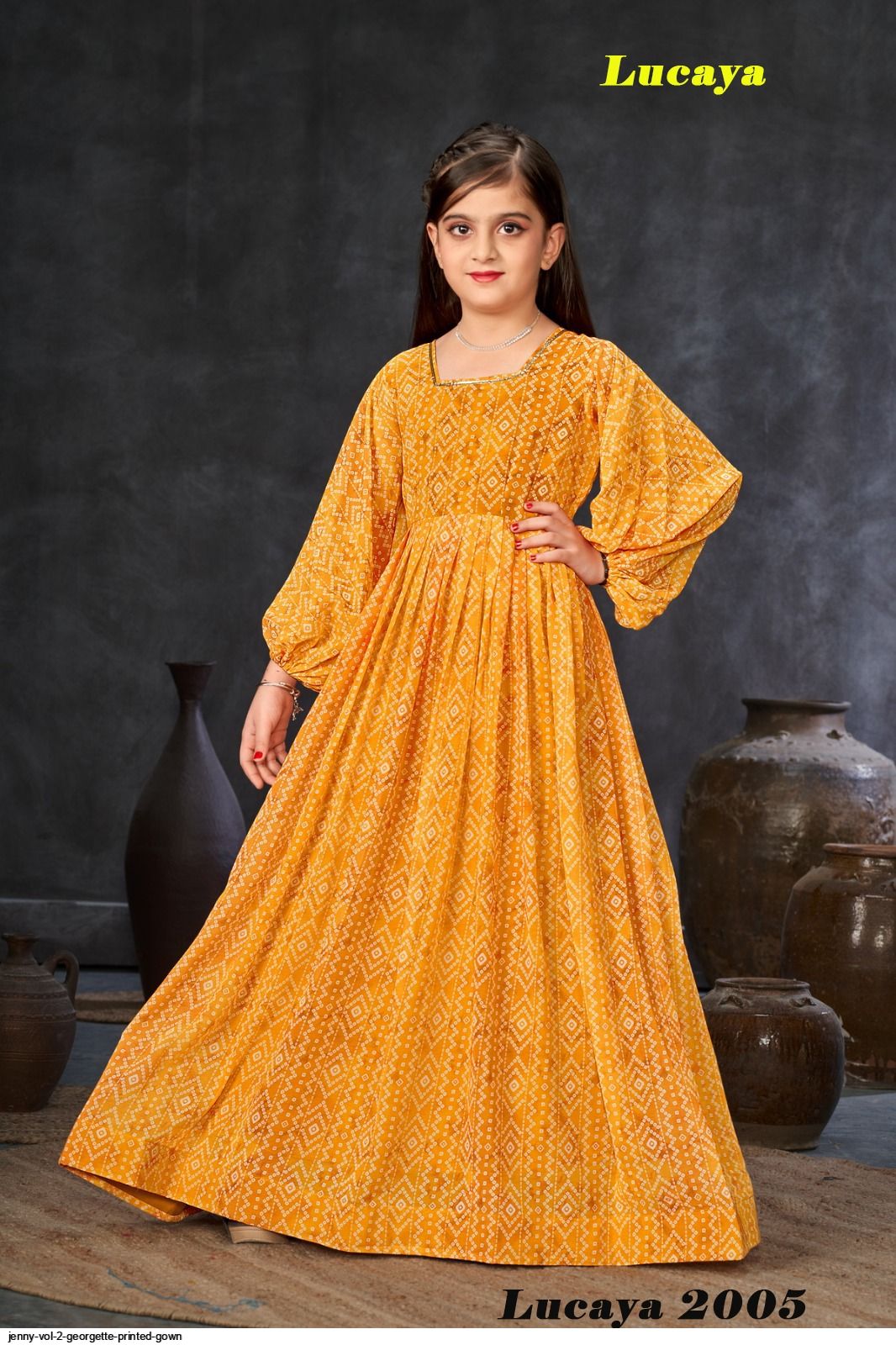 JENNY VOL 2 GEORGETTE PRINTED GOWN 2005