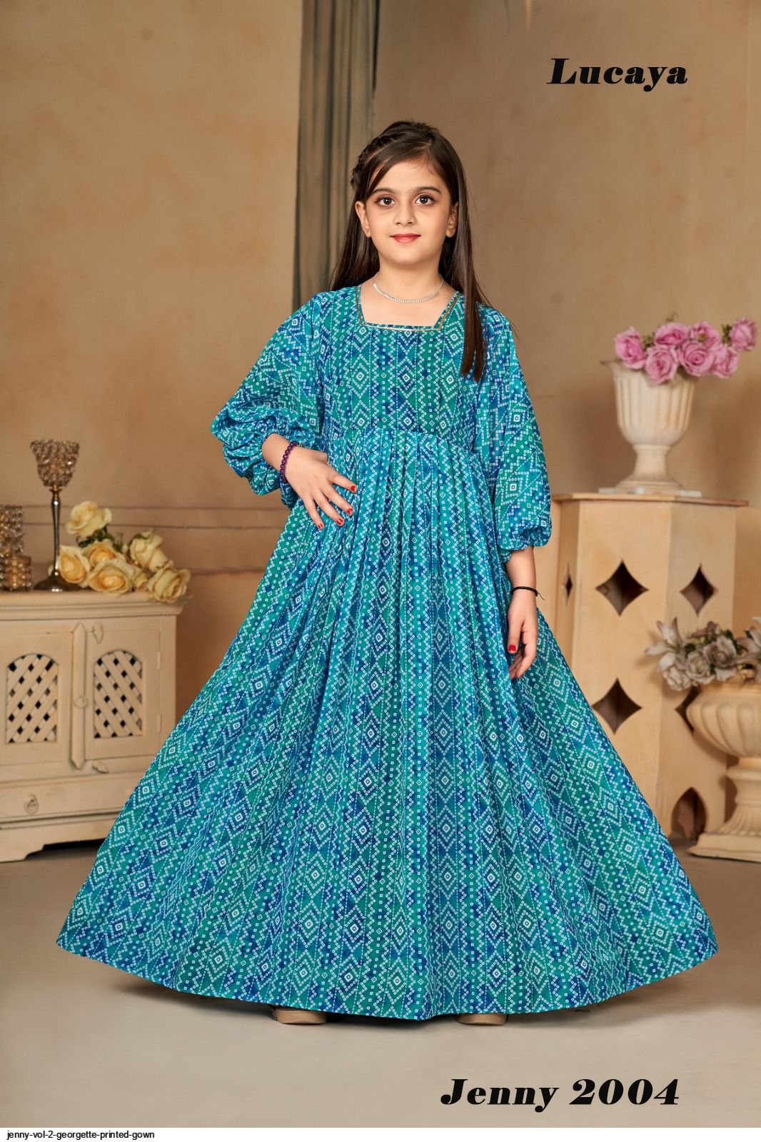 JENNY VOL 2 GEORGETTE PRINTED GOWN 2004