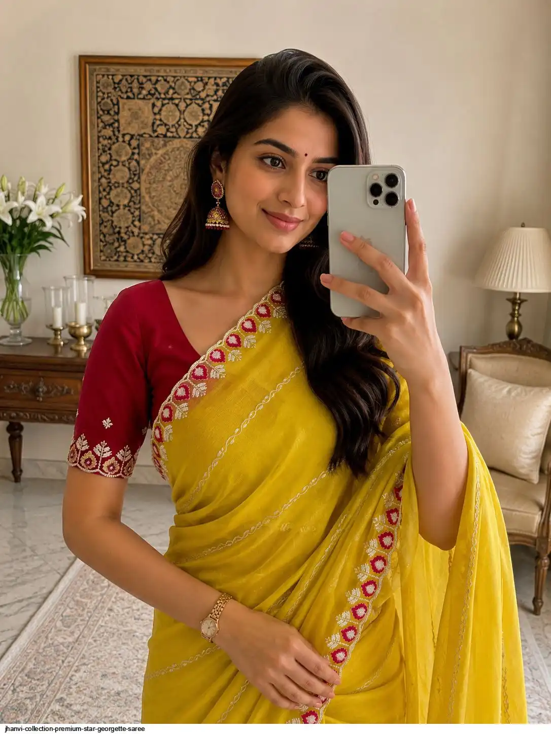 Jhanvi Premium Star Georgette Saree