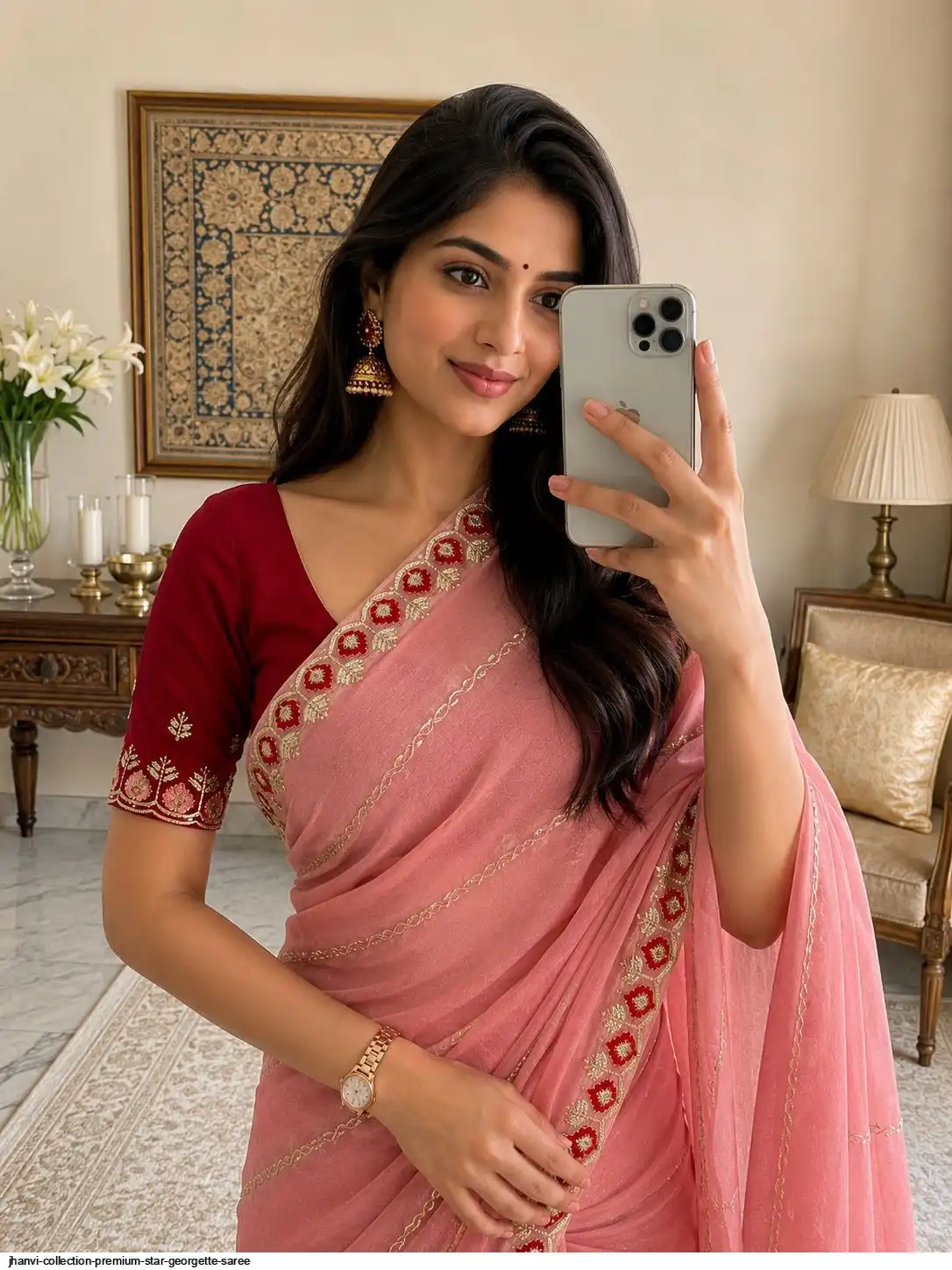 Jhanvi Premium Star Georgette Saree