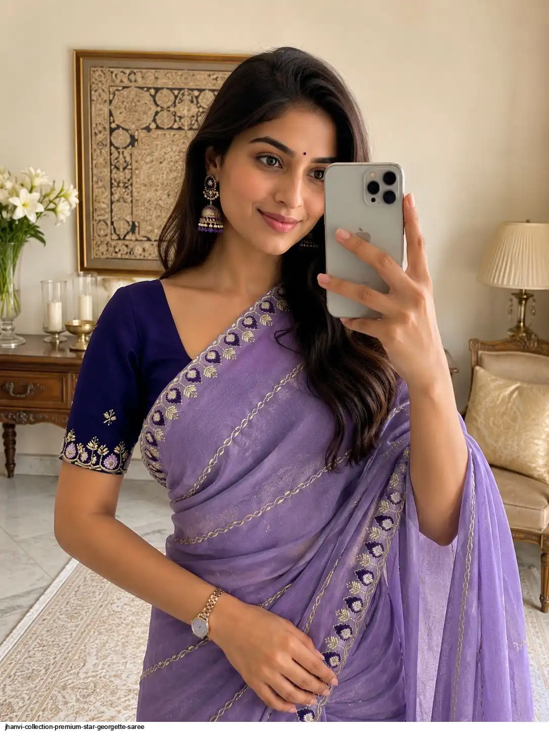 Jhanvi Premium Star Georgette Saree
