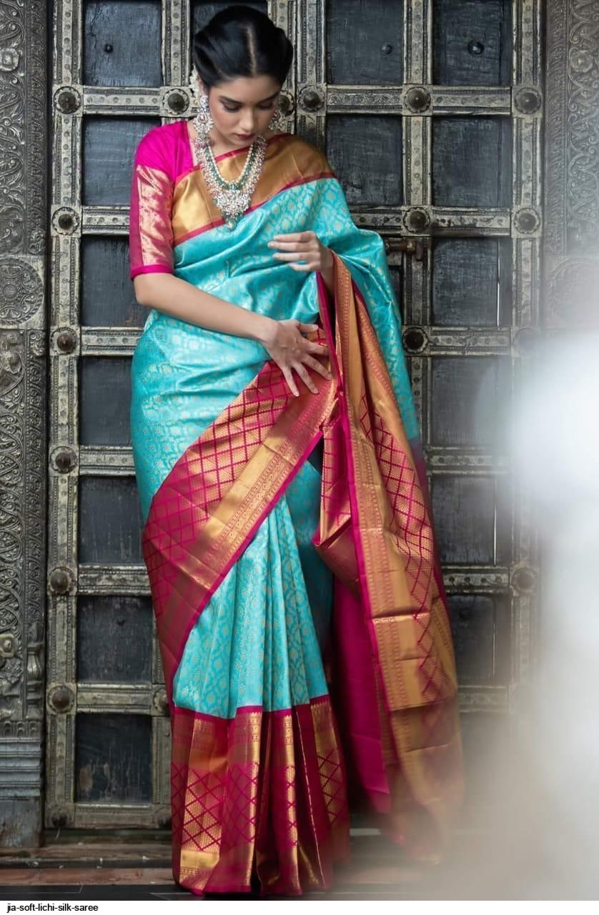 JIA SOFT LICHI SILK SAREE