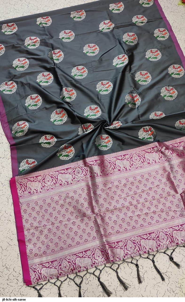 JILL LICHI SILK SAREE D