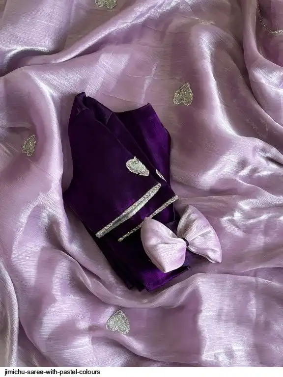 JIMICHU SAREE WITH PASTEL COLOURS