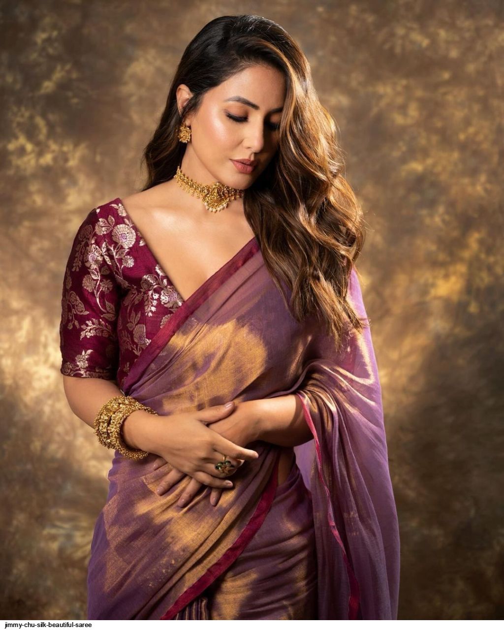 JIMMY CHU SILK BEAUTIFUL SAREE