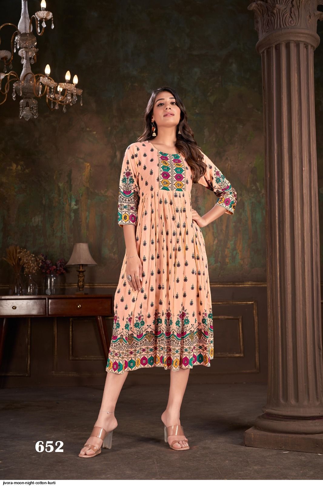 JIVORA MOON NIGHT COTTON KURTI 652