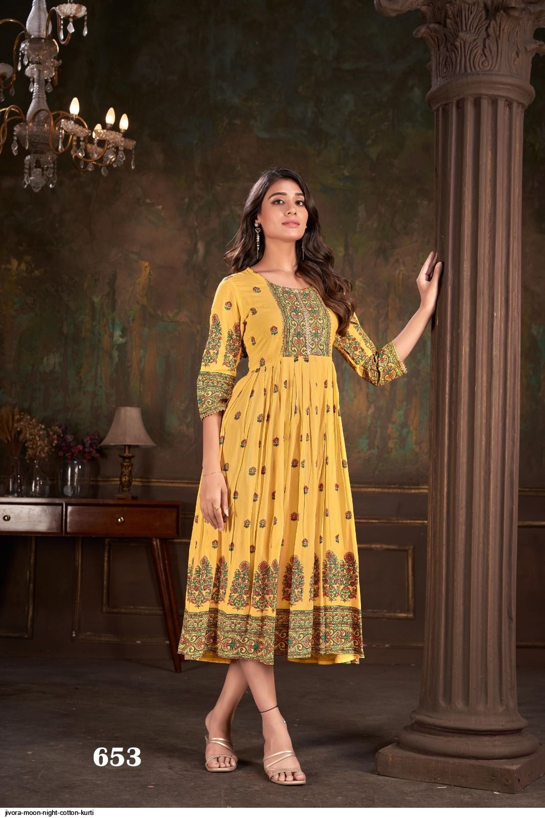 JIVORA MOON NIGHT COTTON KURTI 653