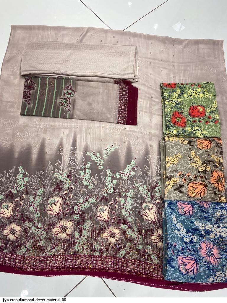 JIYA CREP DIAMOND DRESS MATERIAL 06