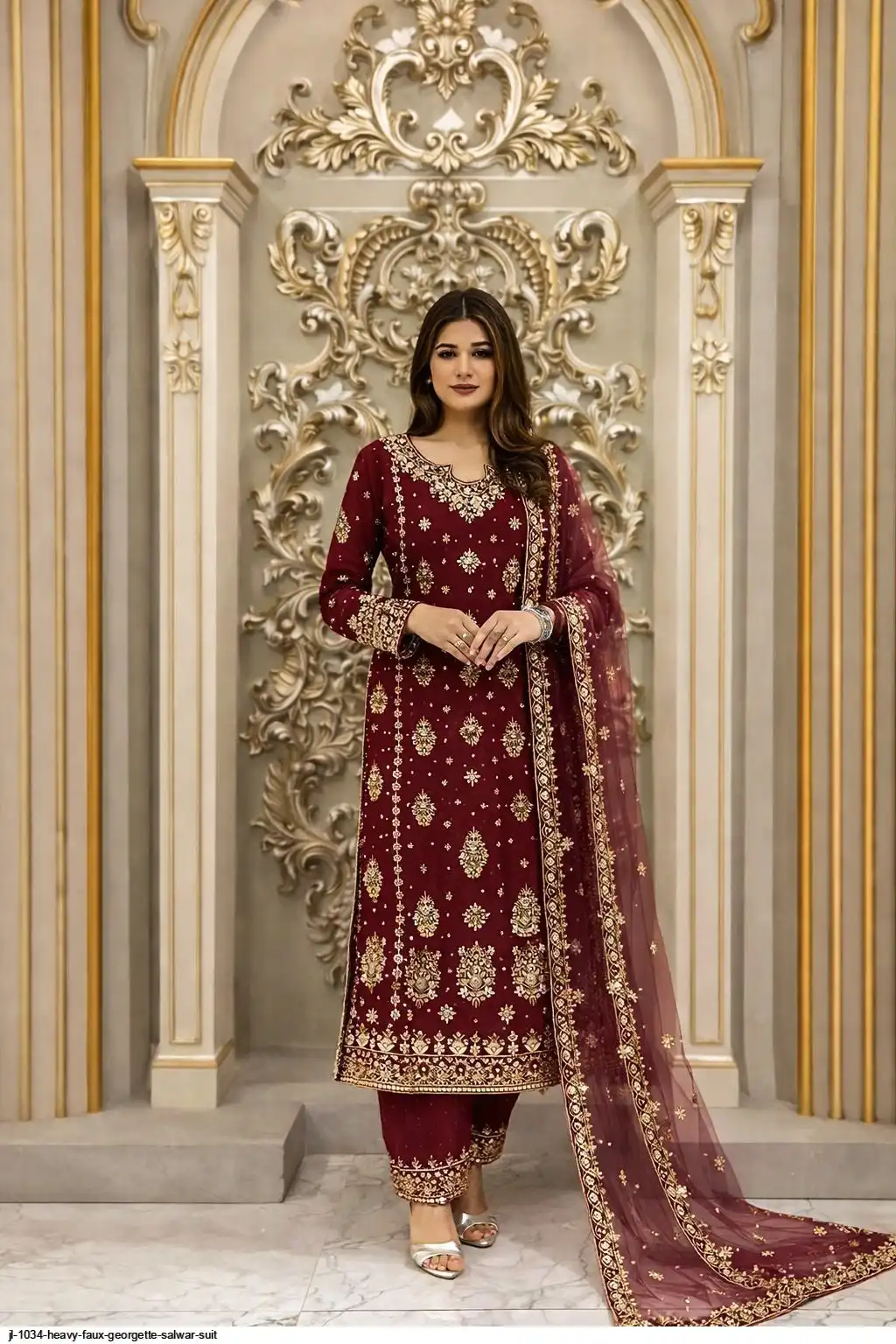 JL 1034 HEAVY FAUX GEORGETTE SALWAR SUIT 2
