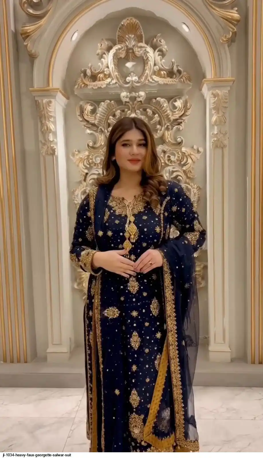 JL 1034 HEAVY FAUX GEORGETTE SALWAR SUIT 3