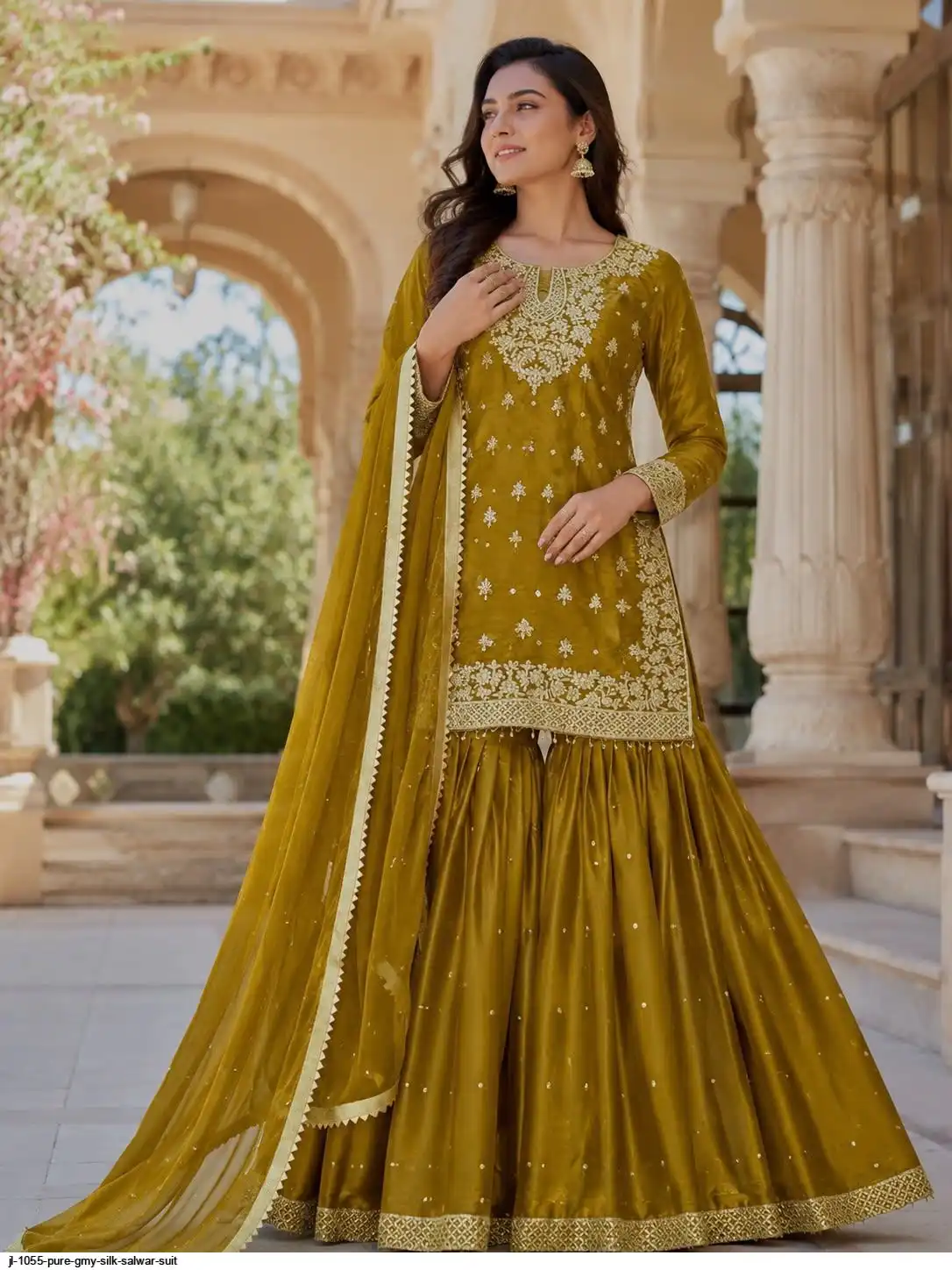 JL 1055 PURE GMY SILK SALWAR SUIT 1