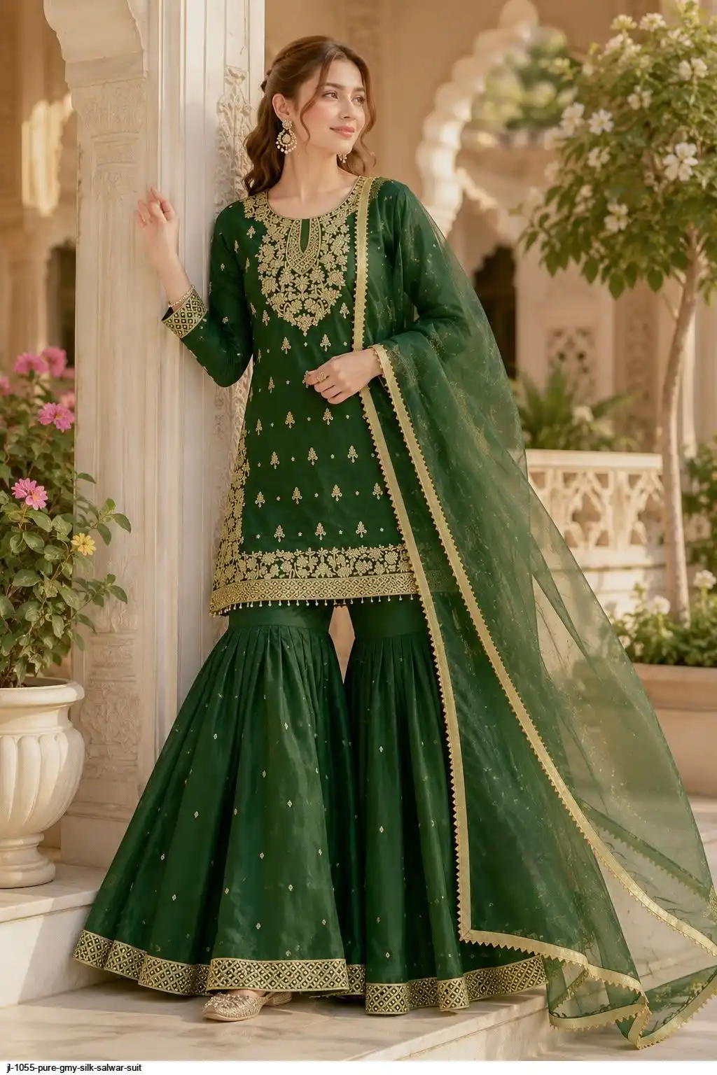 JL 1055 PURE GMY SILK SALWAR SUIT 2
