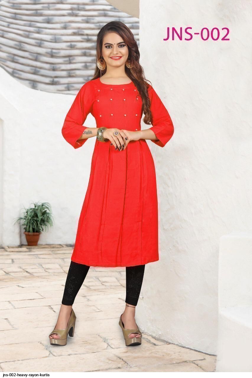 JNS 002 HEAVY RAYON KURTIS