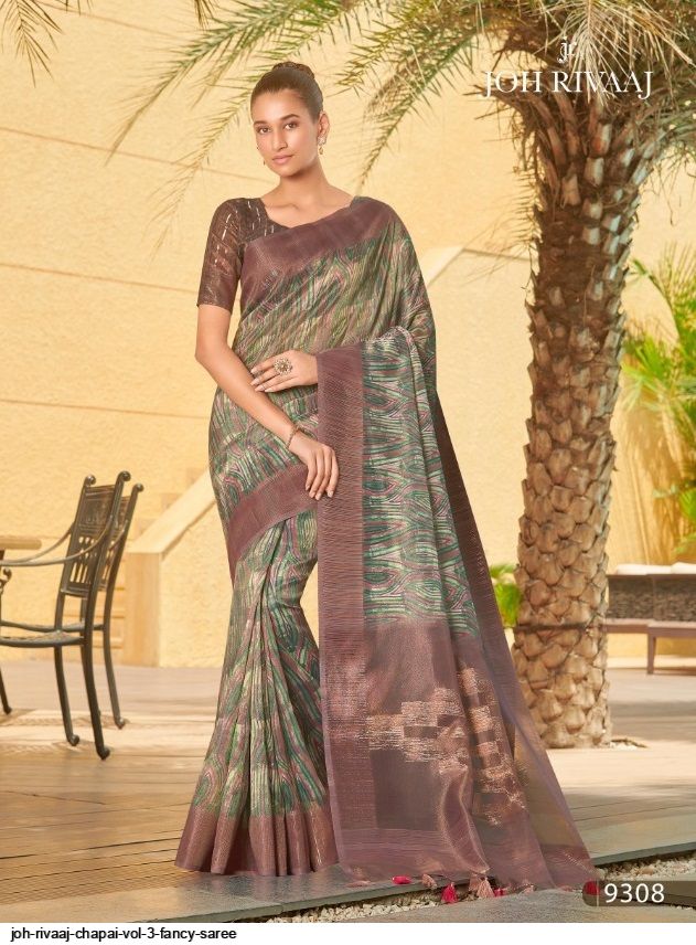 Green Fancy Saree in Pithoragarh at best price by Sai Venkateshwara Yarns -  Justdial