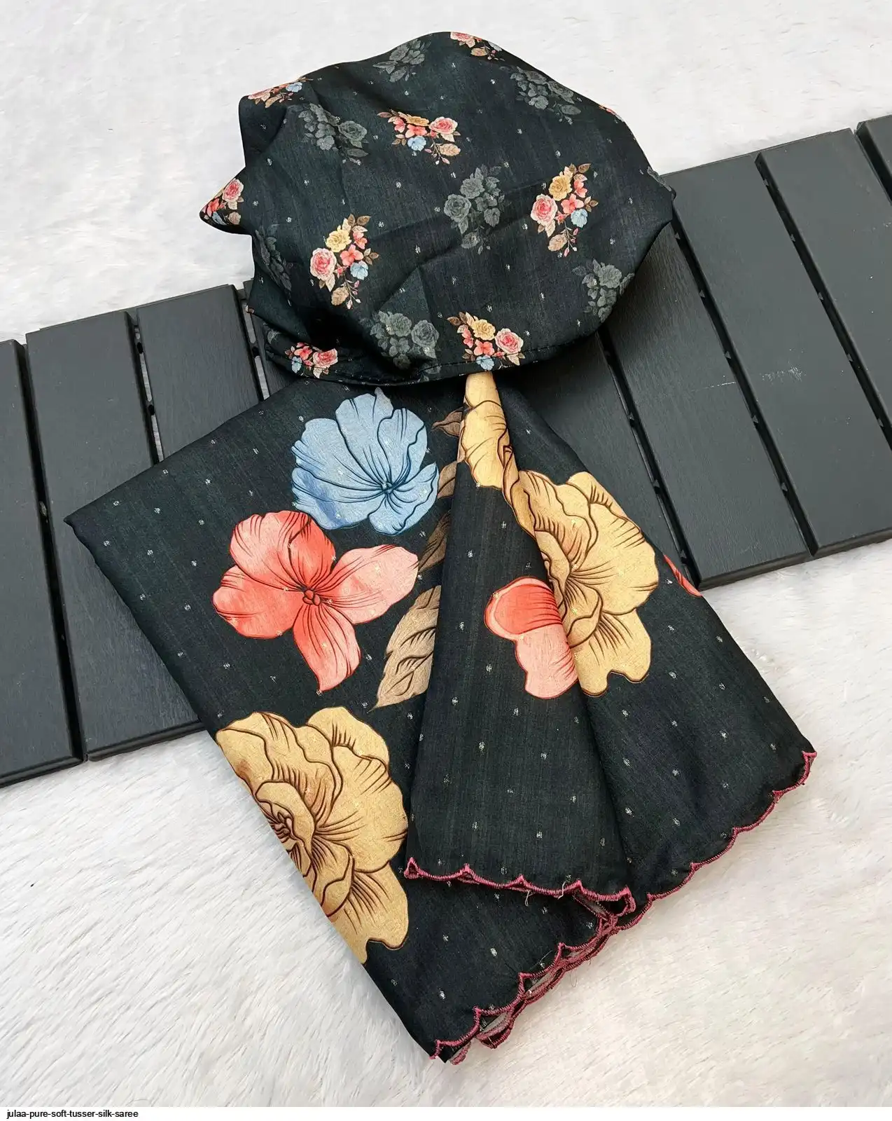 JULAA PURE SOFT TUSSER SILK SAREE
