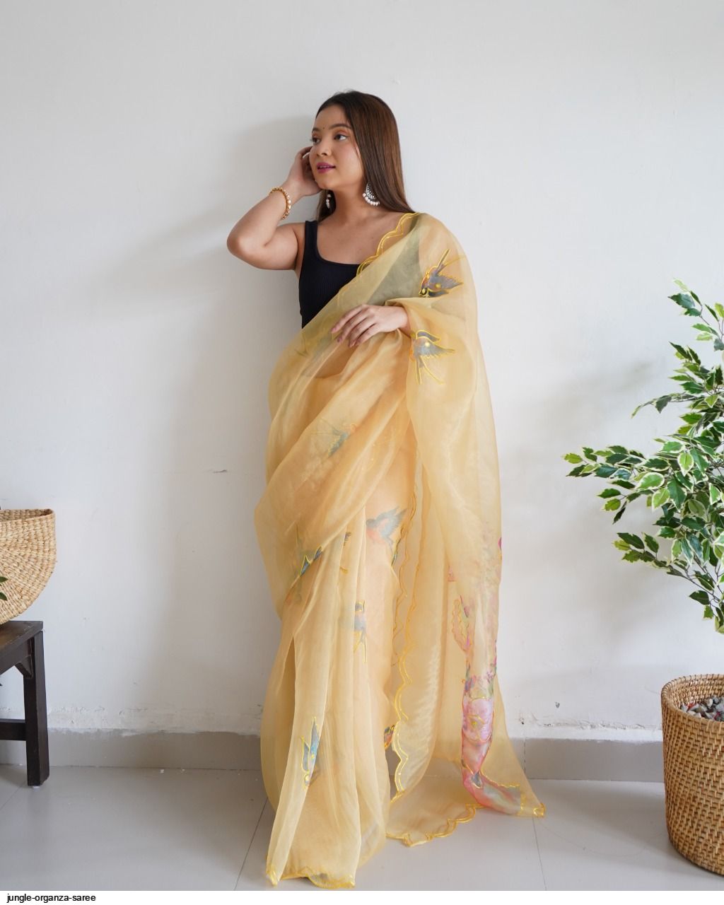 JUNGLE Organza Saree