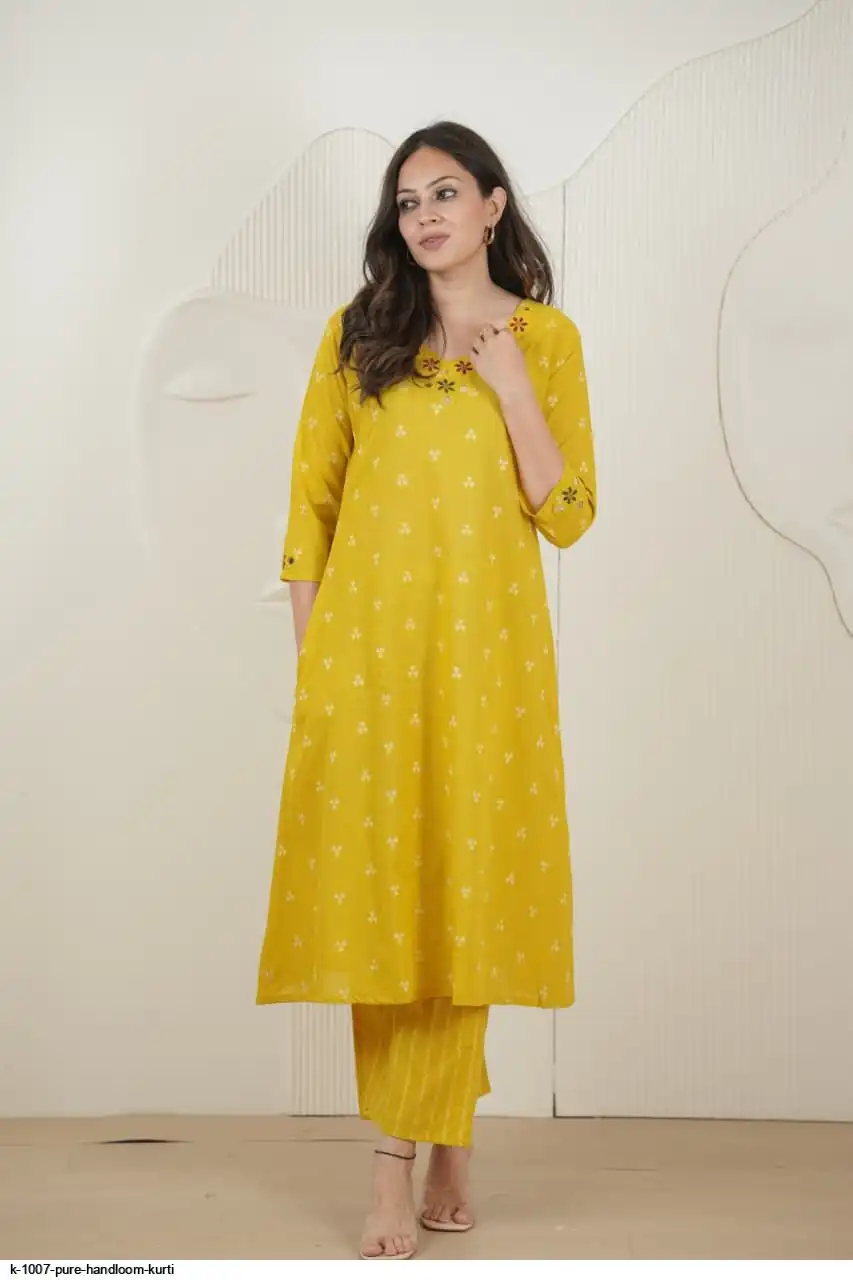 K 1007 PURE HANDLOOM KURTI B