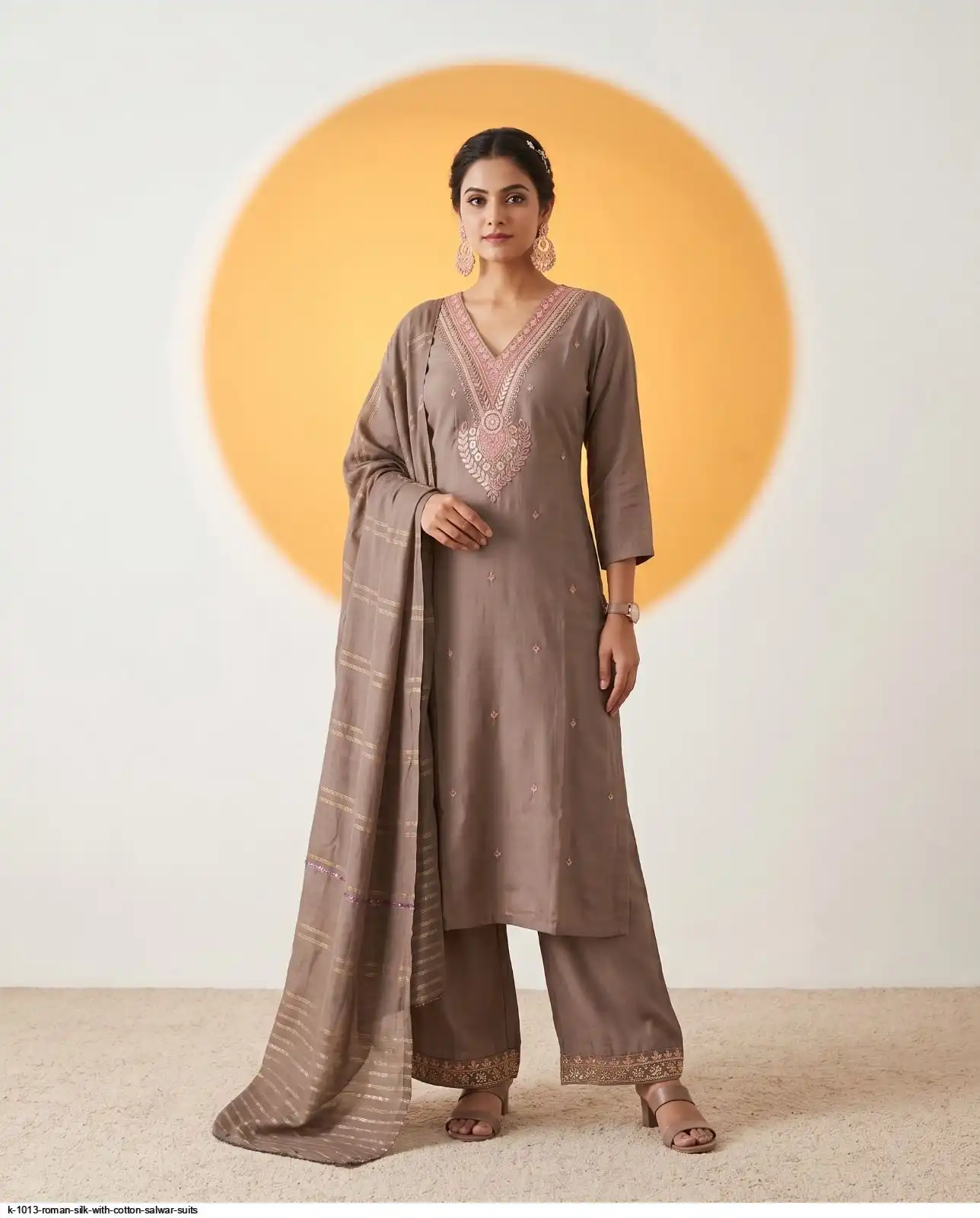 K 1013 ROMAN SILK WITH COTTON SALWAR SUITS I