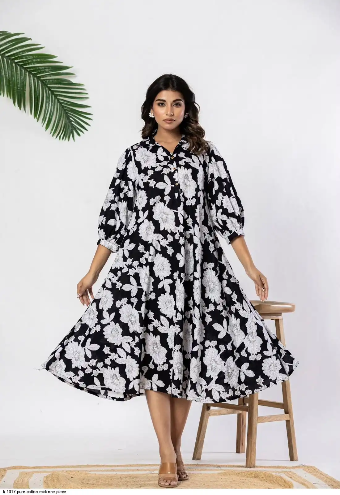 K 1017 Pure Cotton Midi One Piece