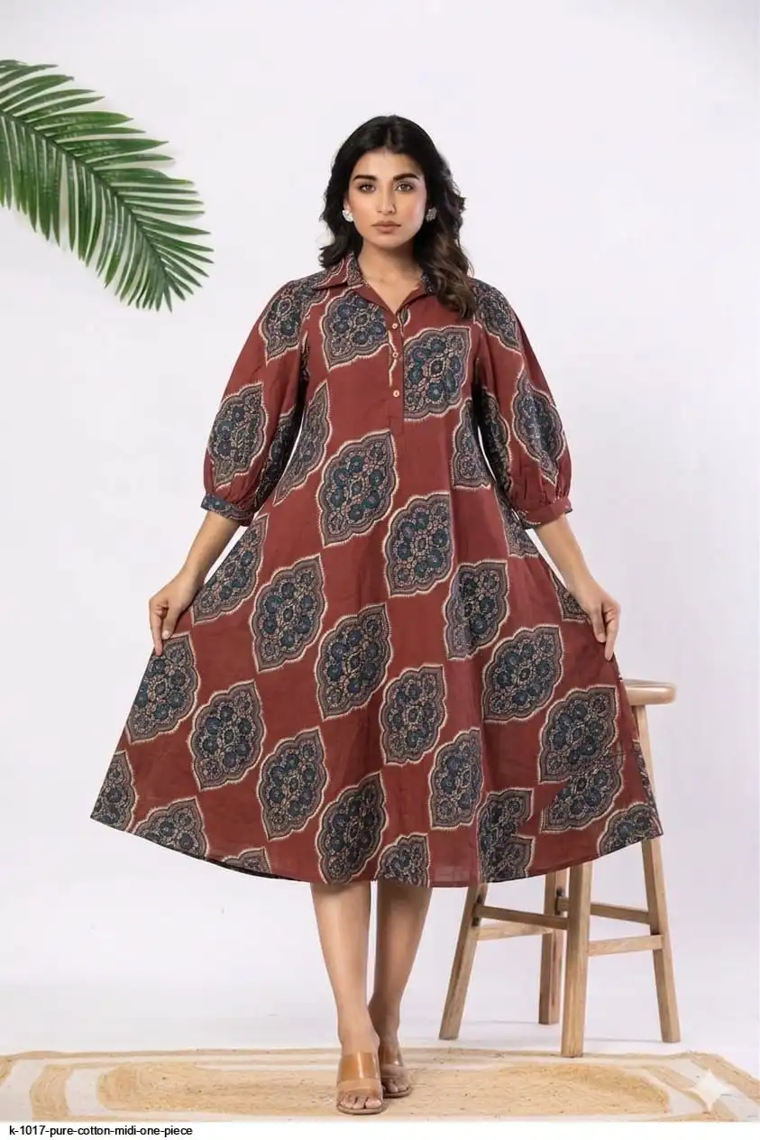 K 1017 Pure Cotton Midi One Piece