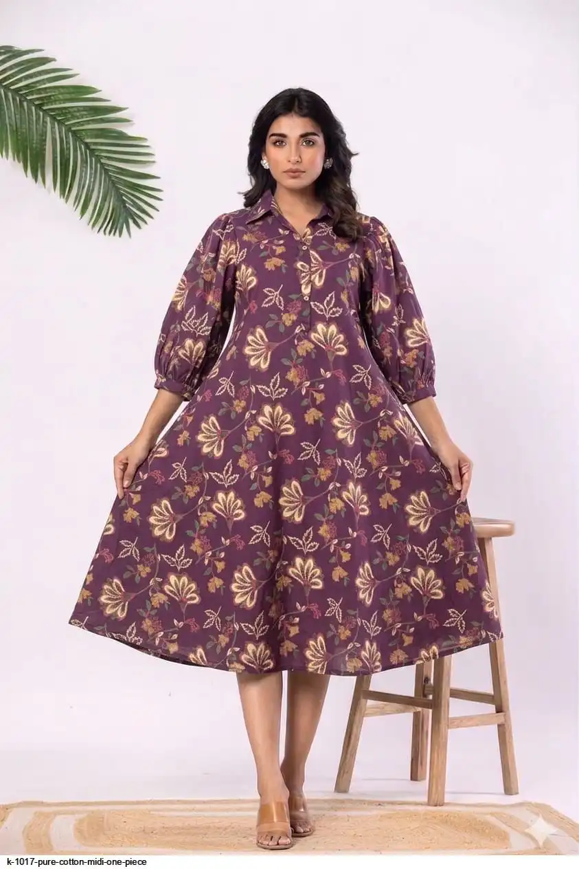 K 1017 PURE COTTON MIDI ONE PIECE 9