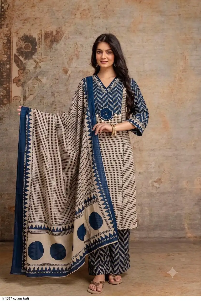 K 1037 COTTON KURTI B