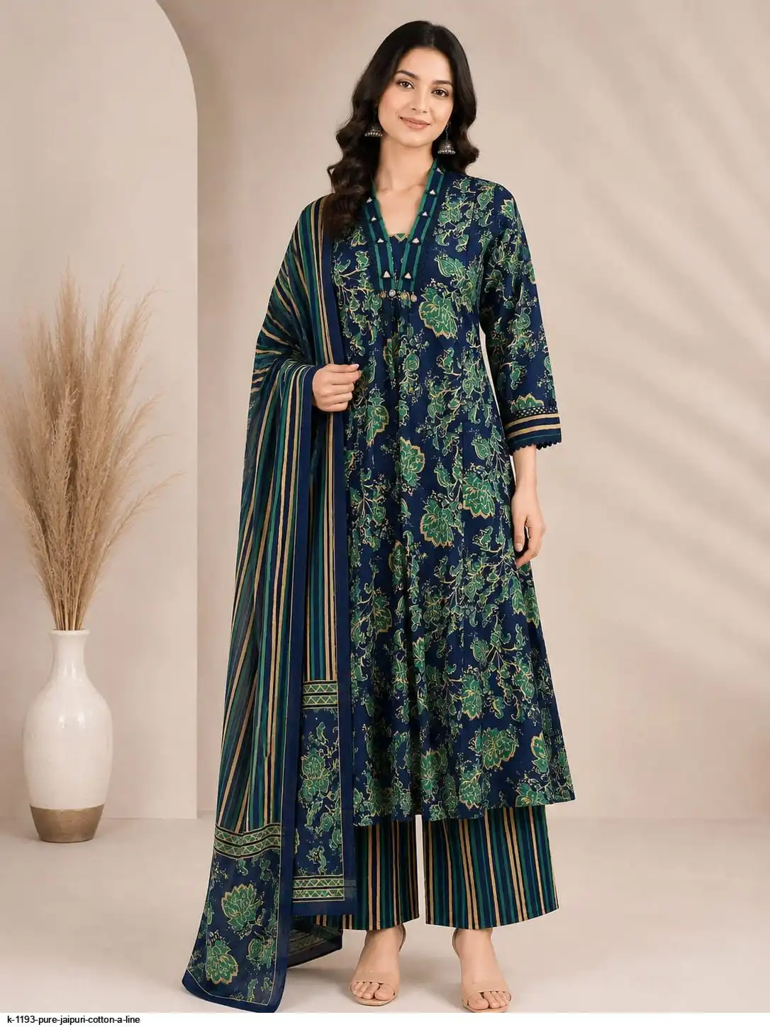 K 1193 PURE JAIPURI COTTON A LINE C