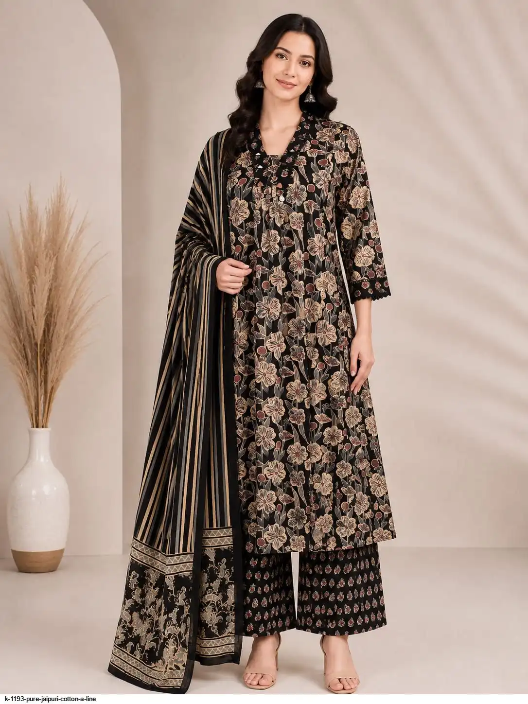K 1193 PURE JAIPURI COTTON A LINE F