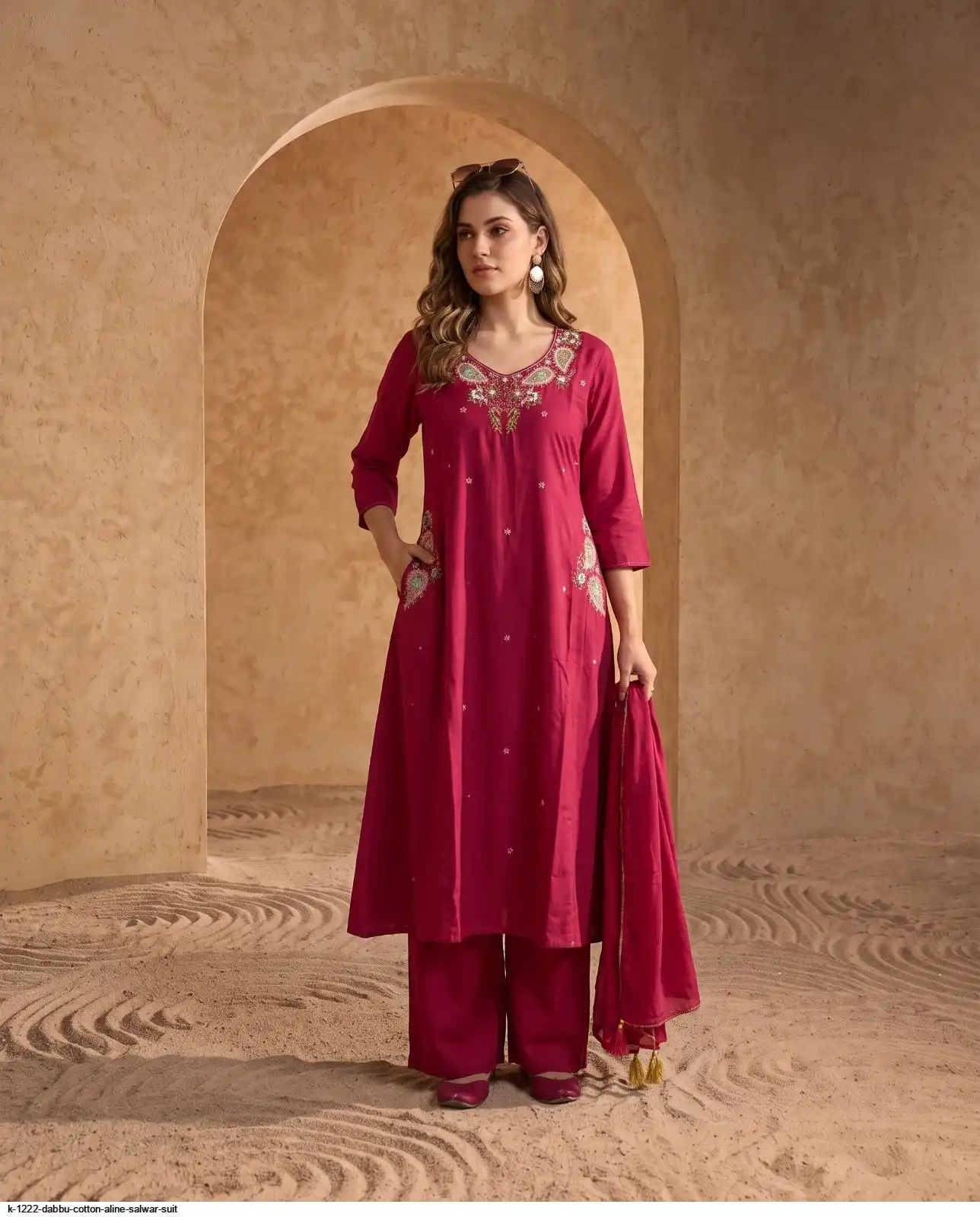 K 1222 DABBU COTTON ALINE SALWAR SUIT 4